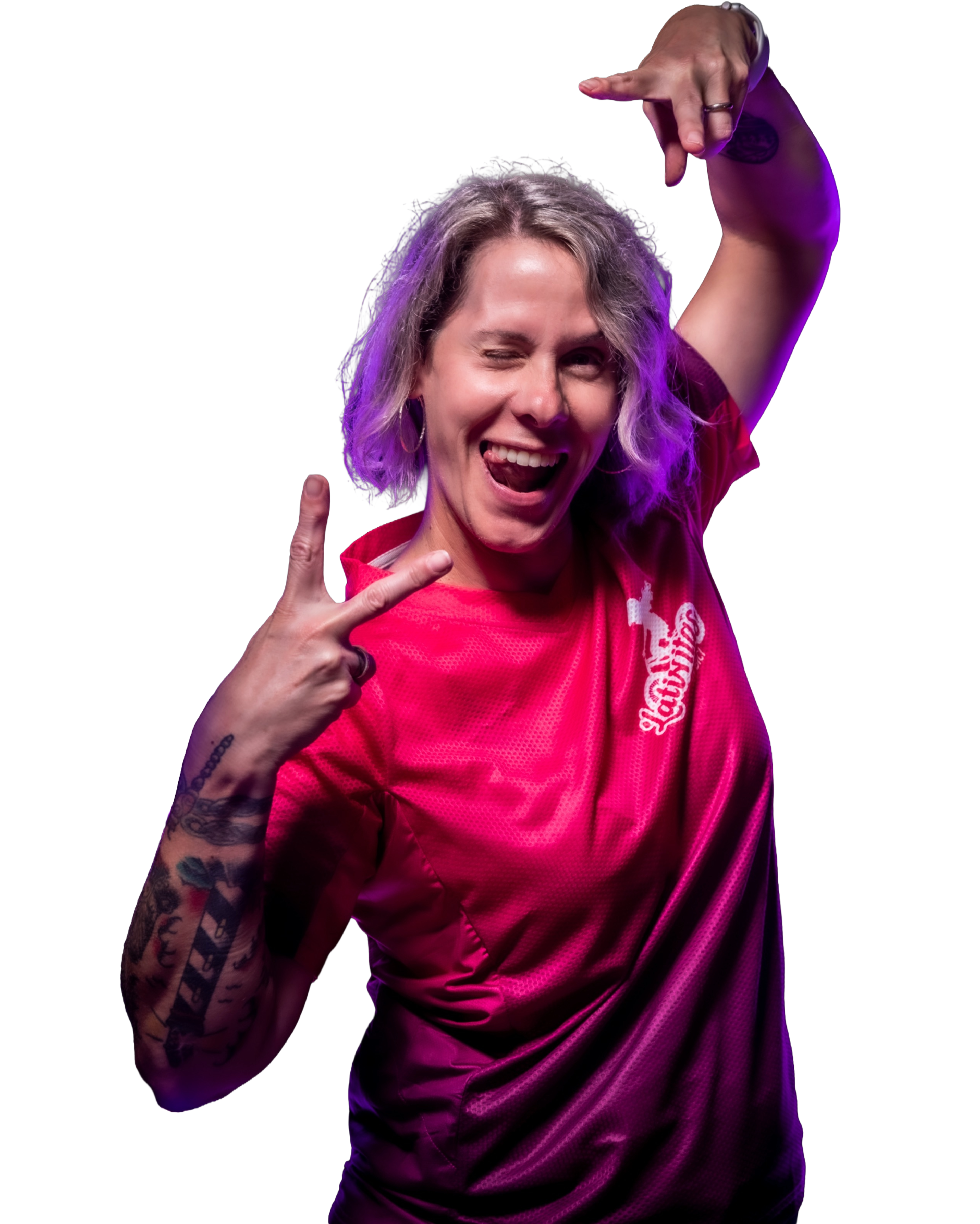 Two joyful members selfie